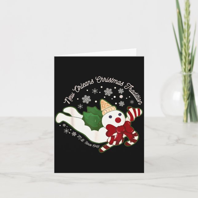 New Orleans Mr Bingle Christmas Tradition Snowmen  Card (Front)