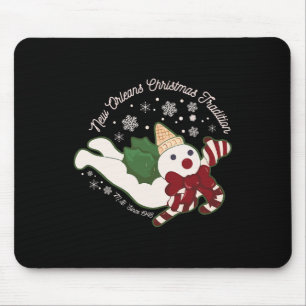 New Orleans Mr Bingle Christmas Tradition Snowmen Mouse Pad