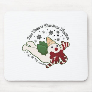 New Orleans Mr Bingle Christmas Tradition Snowmen Mouse Pad