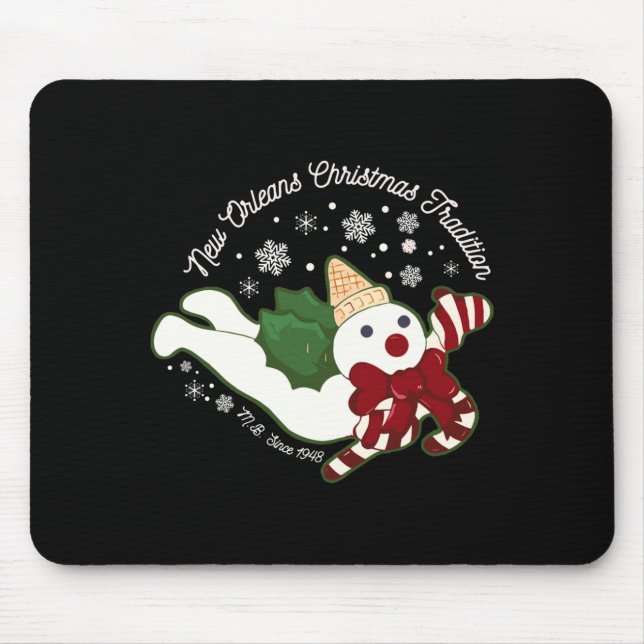 New Orleans Mr Bingle Christmas Tradition Snowmen  Mouse Pad (Front)