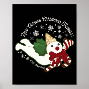 New Orleans Mr Bingle Christmas Tradition Snowmen  Poster