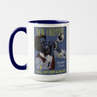 New Orleans Music custom monogram mugs