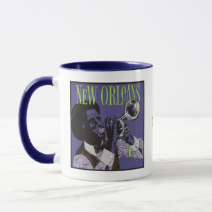 New Orleans Music custom monogram mugs