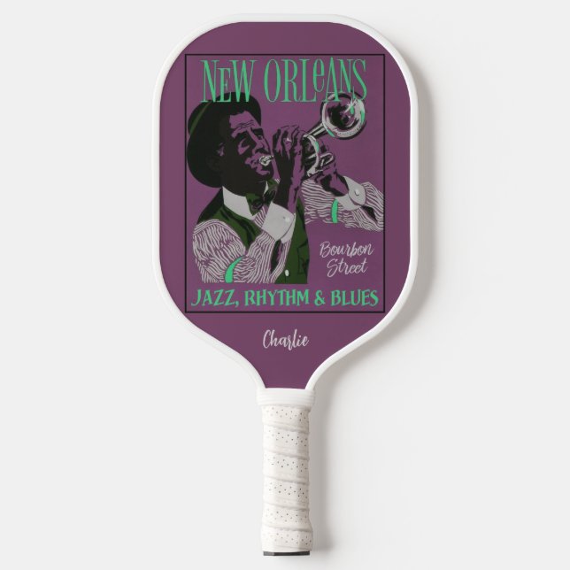 New Orleans Music custom name Pickleball Paddle (Front)