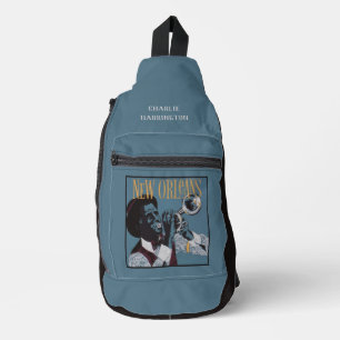New Orleans Music custom name Sling Bag