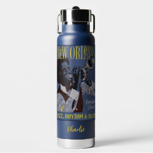 New Orleans Music custom name Water Bottle