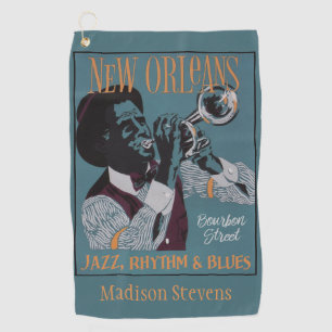 New Orleans Music custom text golf towel 3/3