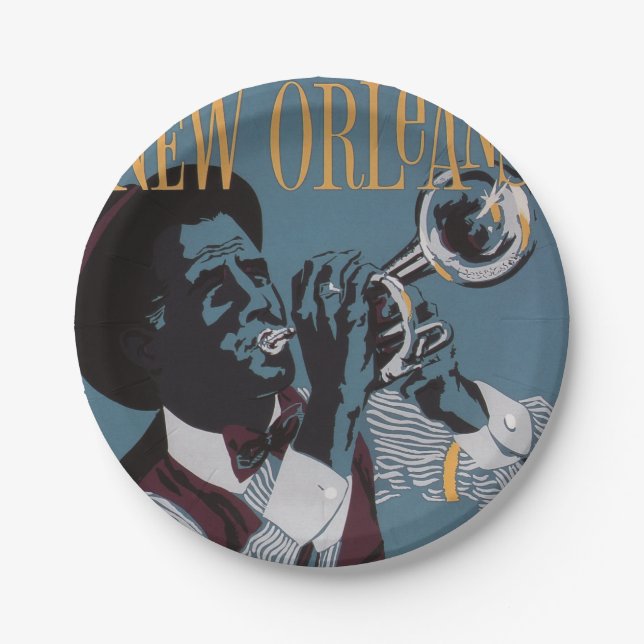 New Orleans Music paper plates (Front)