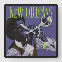 New Orleans Music wall clock