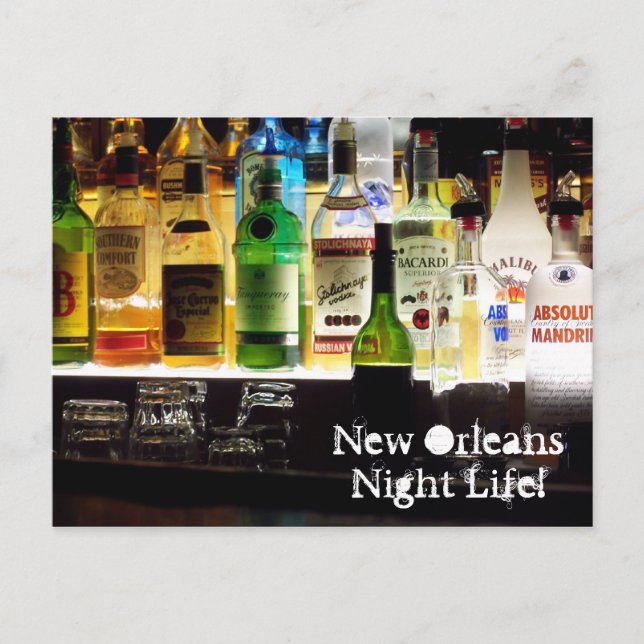 New Orleans Night Life! Postcard (Front)