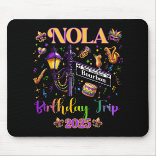New Orleans Nola 2025 Girls' Birthday Bachelorette Mouse Pad