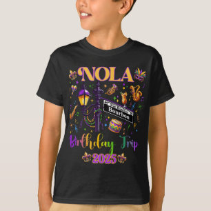 New Orleans Nola 2025 Girls' Birthday Bachelorette T-Shirt