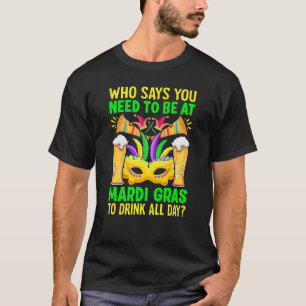 New Orleans Nola Mardi Gras Beer Fat Tuesdays T-Shirt
