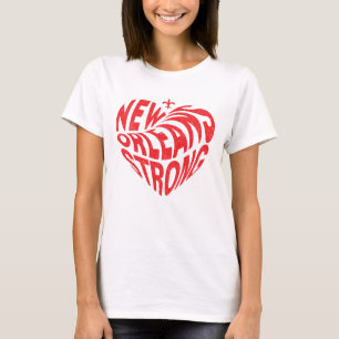 New Orleans Nola Strong Heart  T-Shirt
