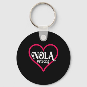 New Orleans Nola Strong Heart Tee New Orleans Key Ring