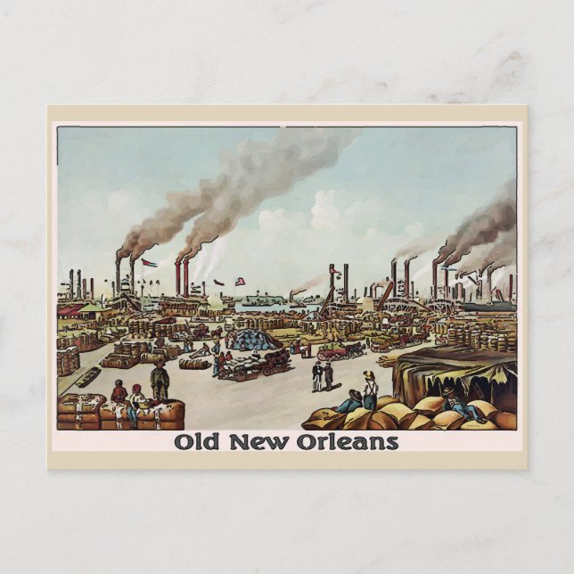 New Orleans Old Time River Front Postcard (Front)
