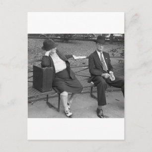 New Orleans Park Bench, 1930s Postcard