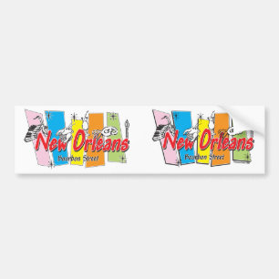 New Orleans Retro Look Bumper Sticker