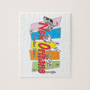 New Orleans Retro Look Jigsaw Puzzle