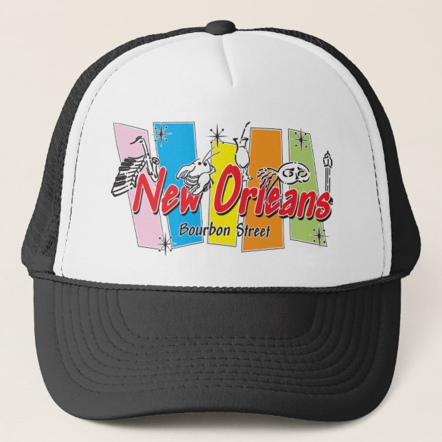 New Orleans Retro Look Trucker Hat (Front)