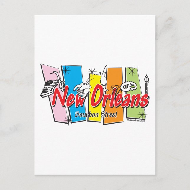 New-Orleans-Retro Postcard (Front)