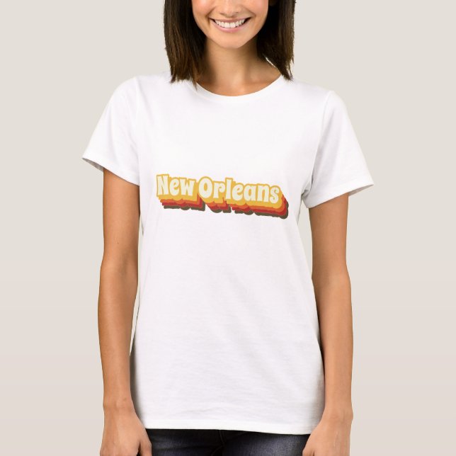 New Orleans Retro Text T-Shirt (Front)