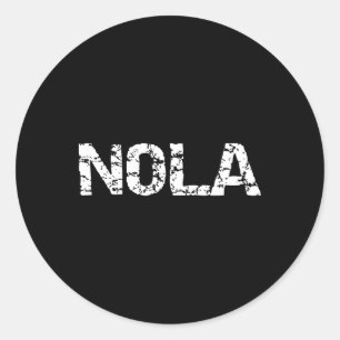 New Orleans Road Trip Gifts Vacation Quote Distres Classic Round Sticker