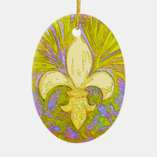 New Orleans Saints Funky Fleur de Lis Ceramic Ornament