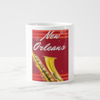 New Orleans Saxophone travel poster