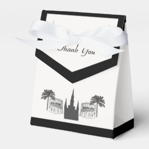 New Orleans Scene Black White Favour Box