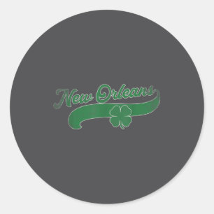 New Orleans Shamrock St. Patrick's Day Gift Saint Classic Round Sticker