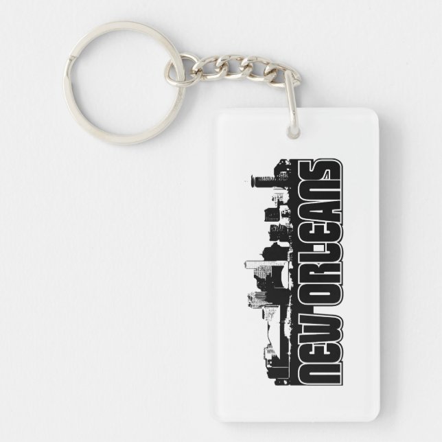 New Orleans Skyline Key Ring (Front)