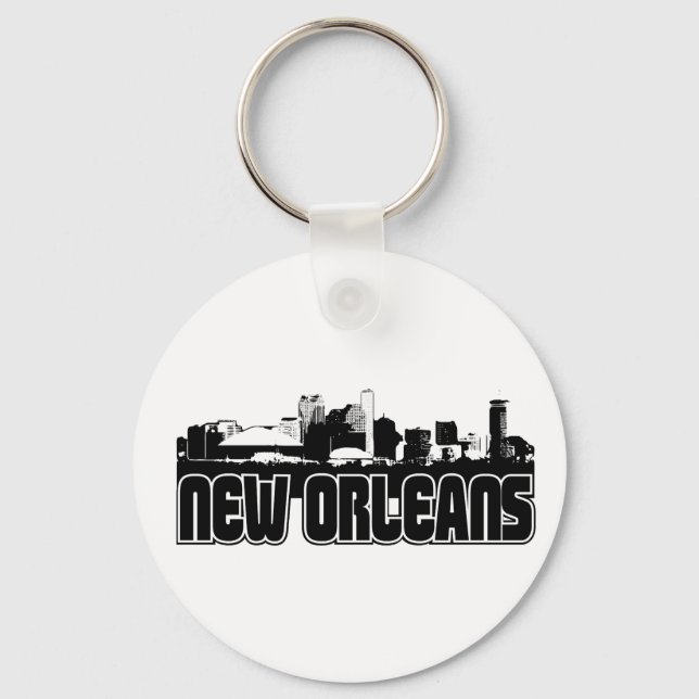 New Orleans Skyline Key Ring (Front)