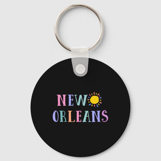 New Orleans Souvenir For Men Women Boys Girls Tour Key Ring (Front)