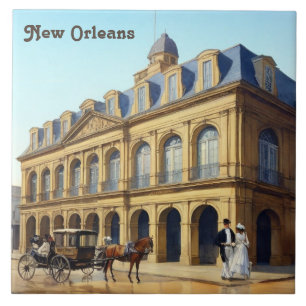 New Orleans Spanish Cabildo Louisiana Vintage Ceramic Tile