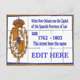 New Orleans Spanish Tile Mural Card