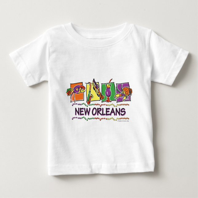 NEW-ORLEANS-SQUARES-eps copy Baby T-Shirt (Front)