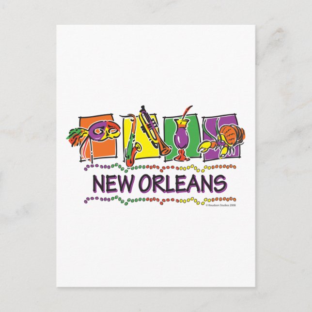 NEW-ORLEANS-SQUARES-eps copy Postcard (Front)
