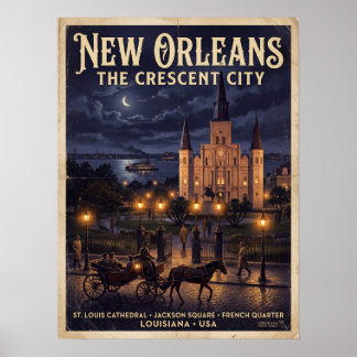 New Orleans St Louis Cathedral Jackson Square Poster