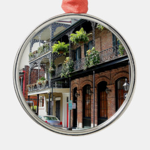 New Orleans Street Scene Metal Ornament