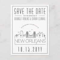 New Orleans | Stylised Skyline Save the Date