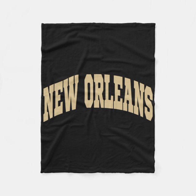New Orleans - Throwback Design - Clic  Fleece Blanket (Front)
