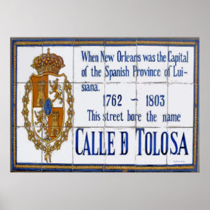 New Orleans Toulouse St Tile Mural Poster