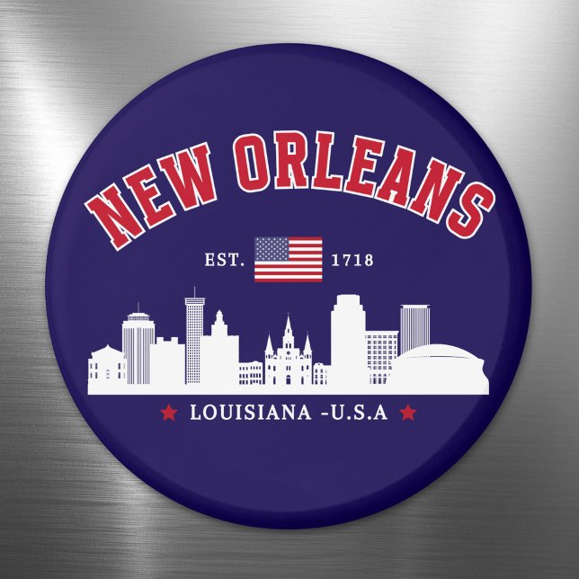 New Orleans Travel Skyline Fridge Magnet (Creator Uploaded)