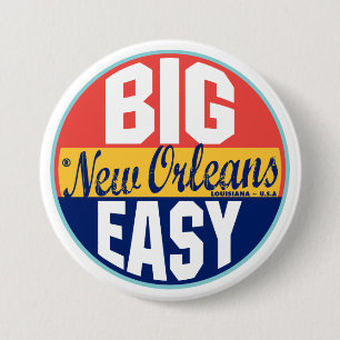 New Orleans Vintage Label 7.5 Cm Round Badge