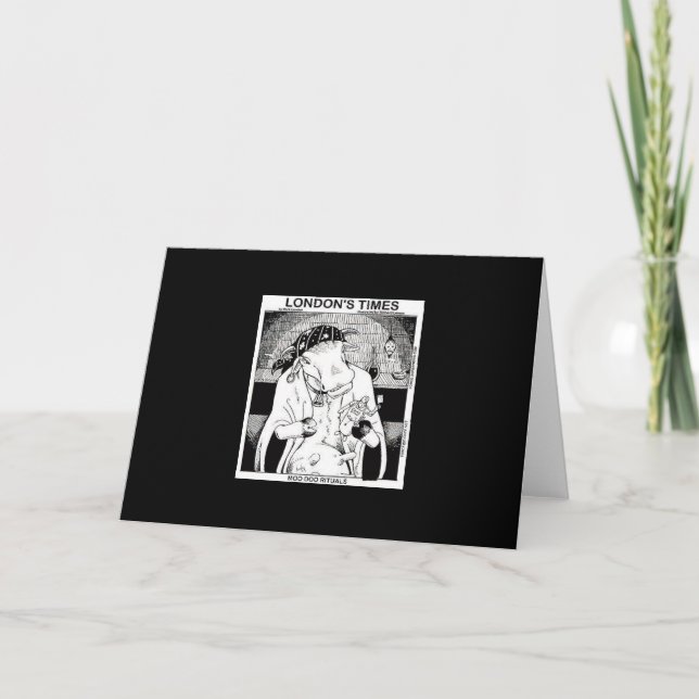 New Orleans Voo Doo Cow Greeting Card (Front)