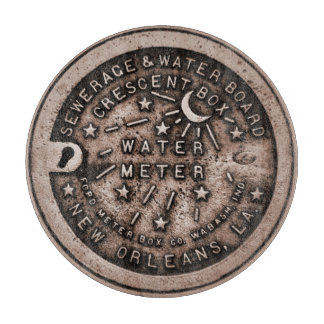 New Orleans Water Metre Lid Cutting Board