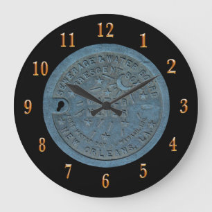 New Orleans Water Metre photo Large Clock