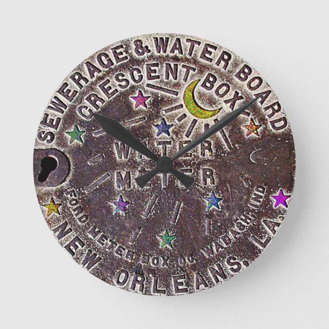New Orleans Water Metre Wall Clock (Front)