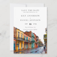 New Orleans Watercolor Destination Wedding